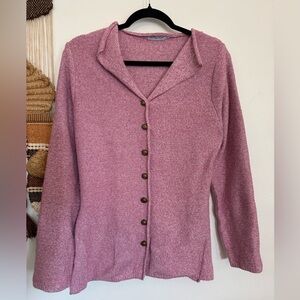 Misslook Cotton Blend Knit Spread Collar Cardigan